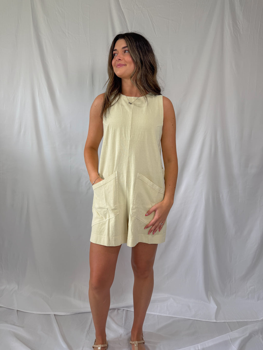 easy going romper - yellow