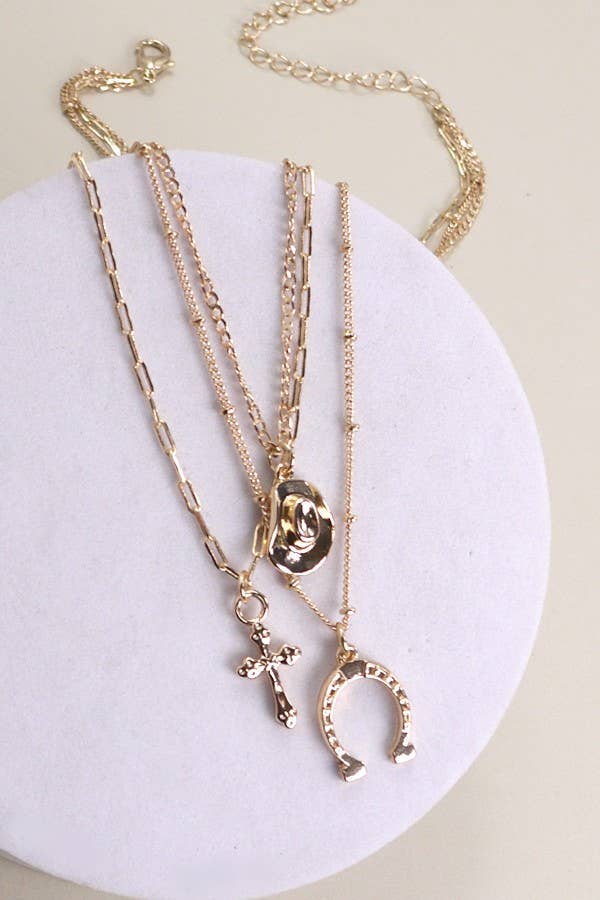 trio western necklace