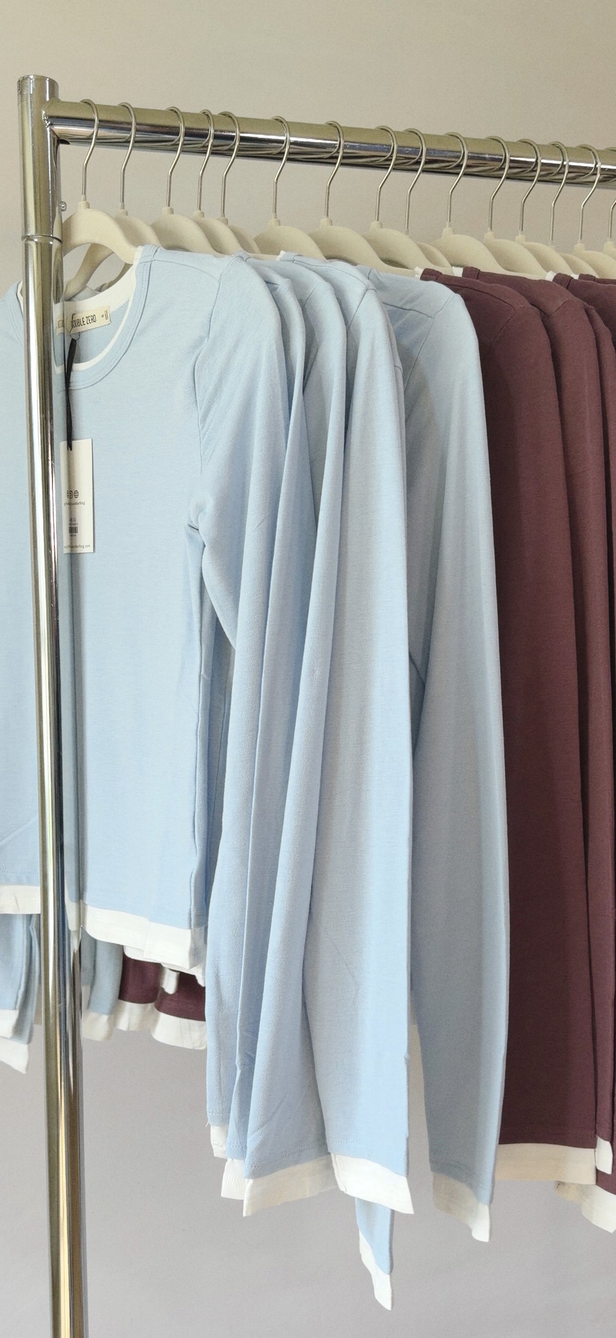 layered long sleeve - ice blue
