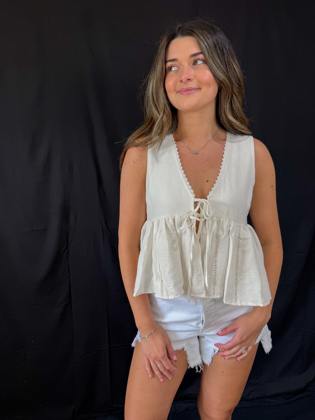 babydoll tank - cream
