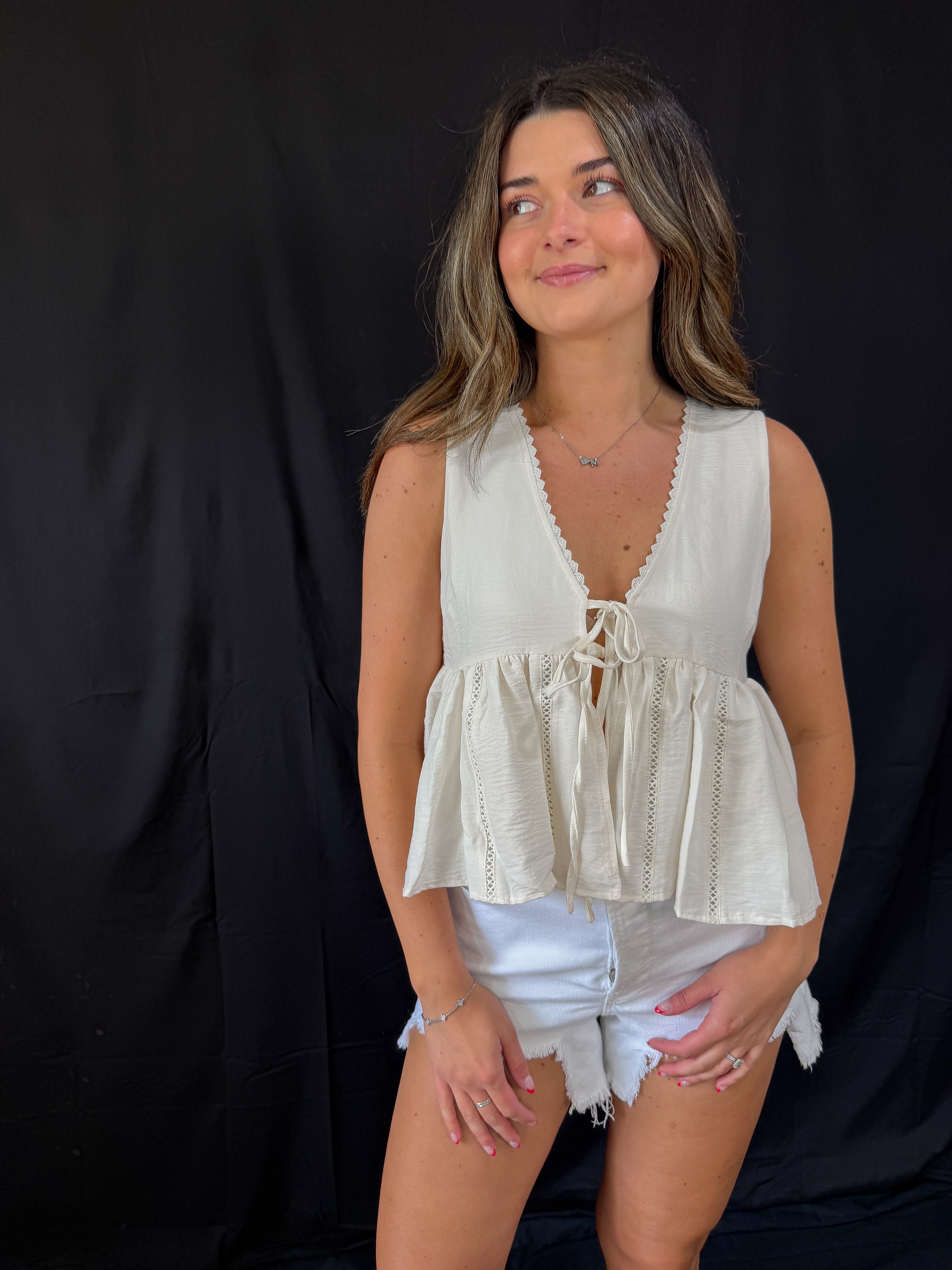 babydoll tank - cream