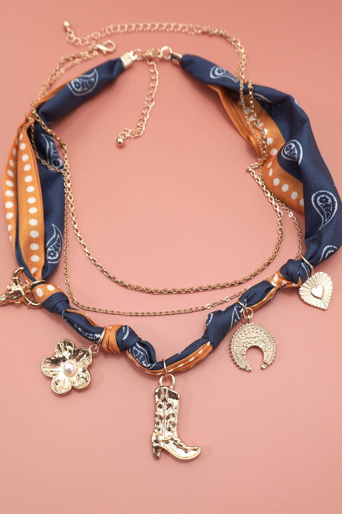 scarf necklace - layered/multi-pendant