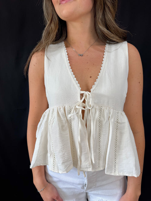 babydoll tank - cream