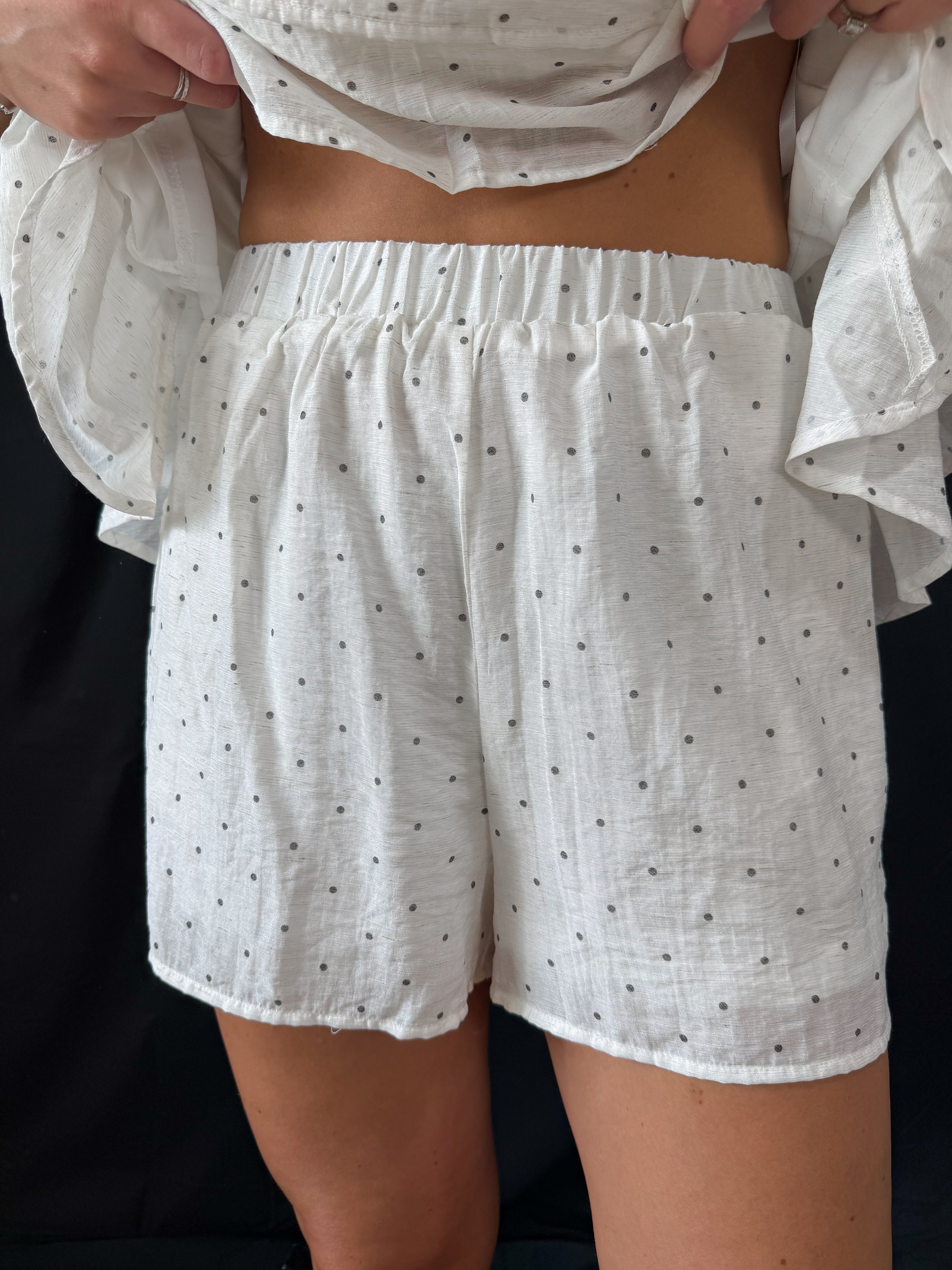 tiered ruffle polka dot set