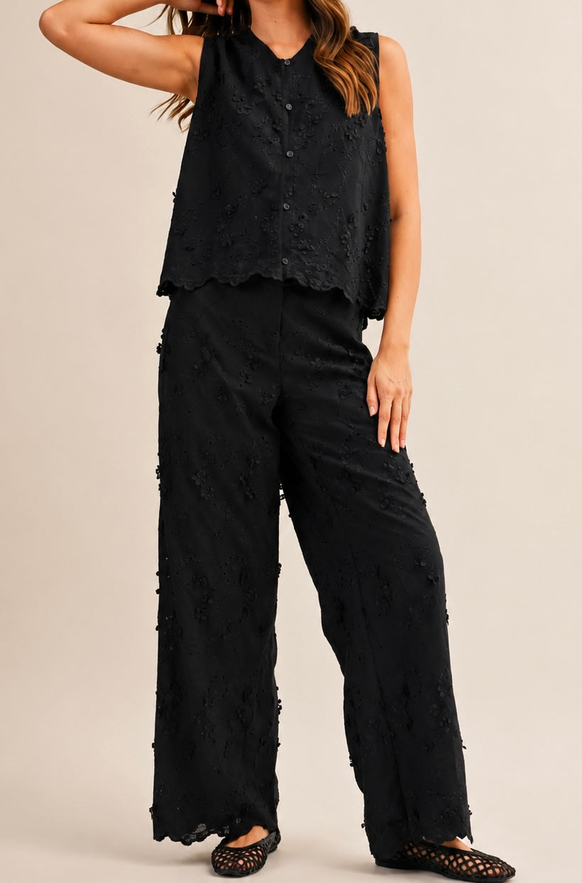 daisey eyelet pant set