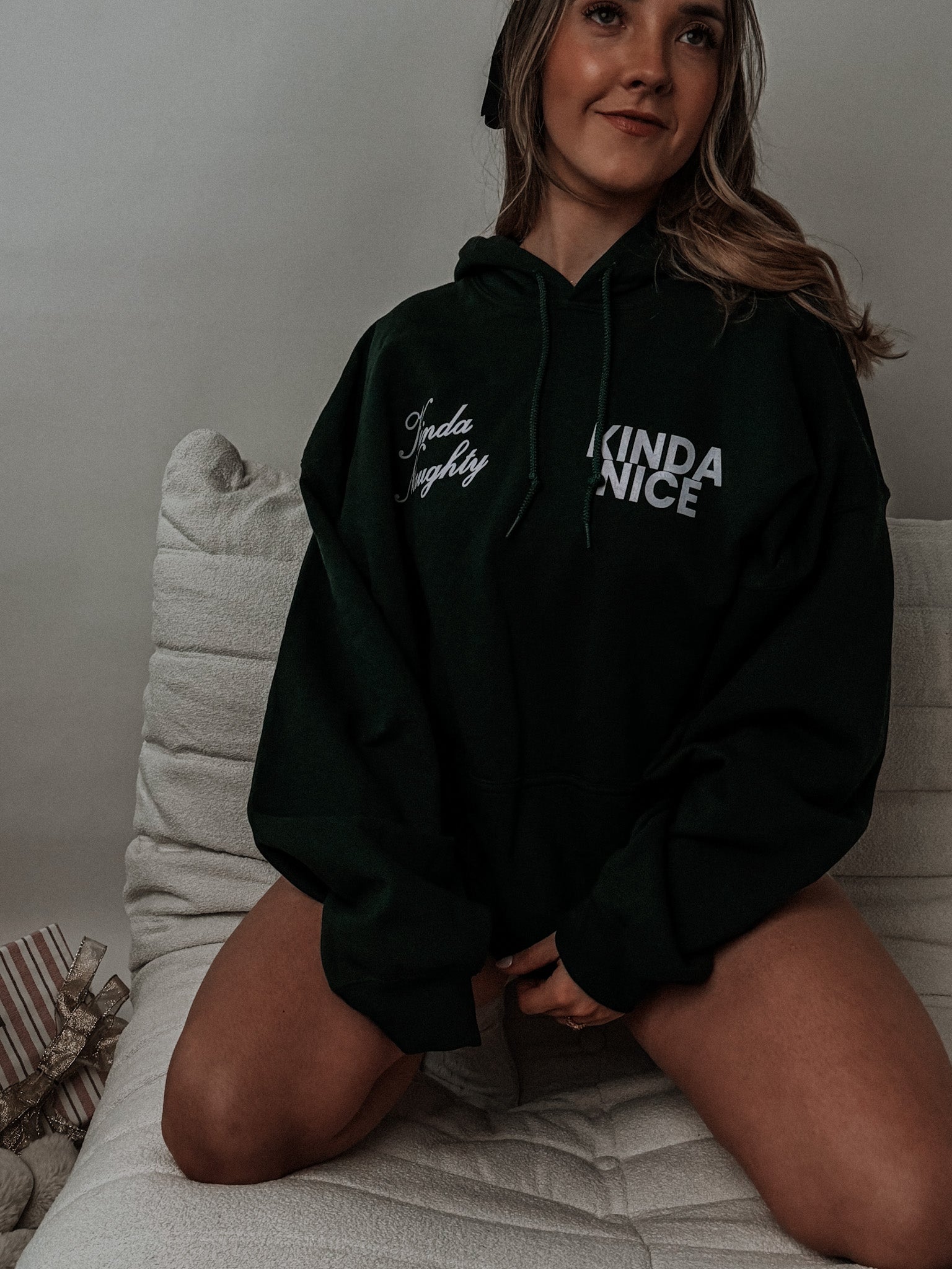 kinda naughty, kinda nice hoodie
