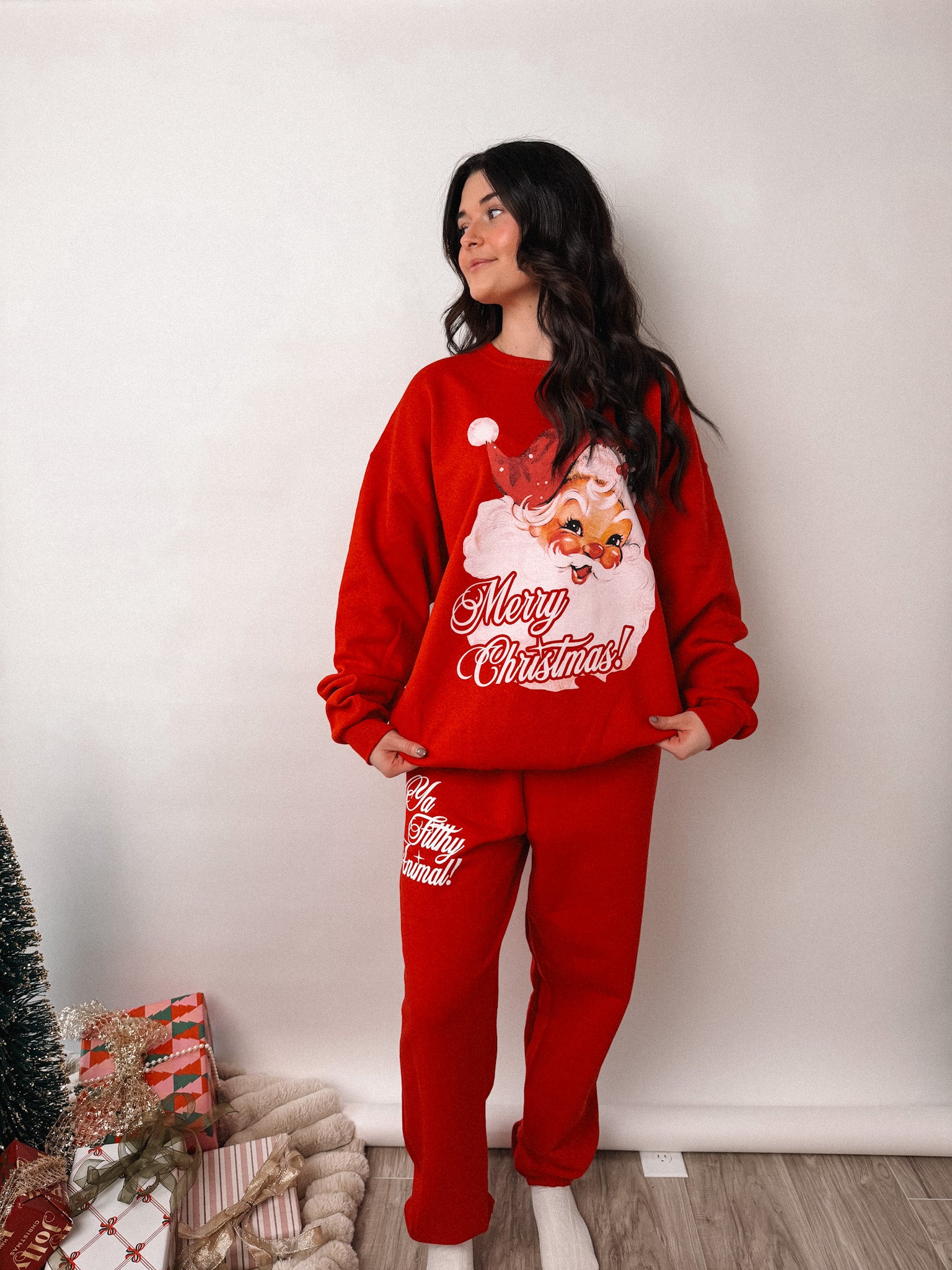 vintage merry christmas crewneck