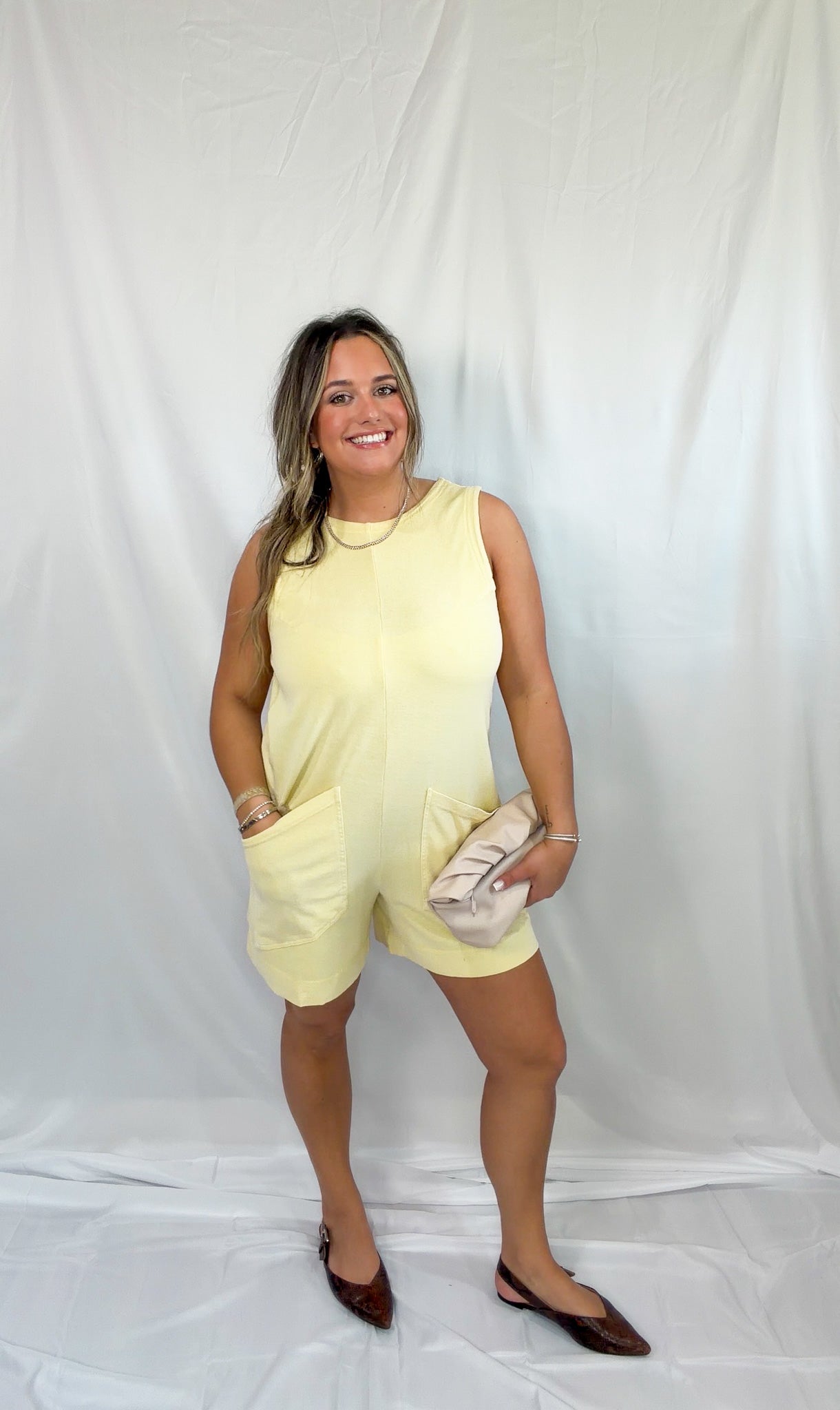 easy going romper - yellow