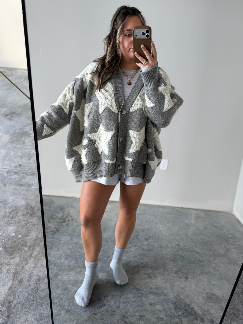 oversized star cardigan