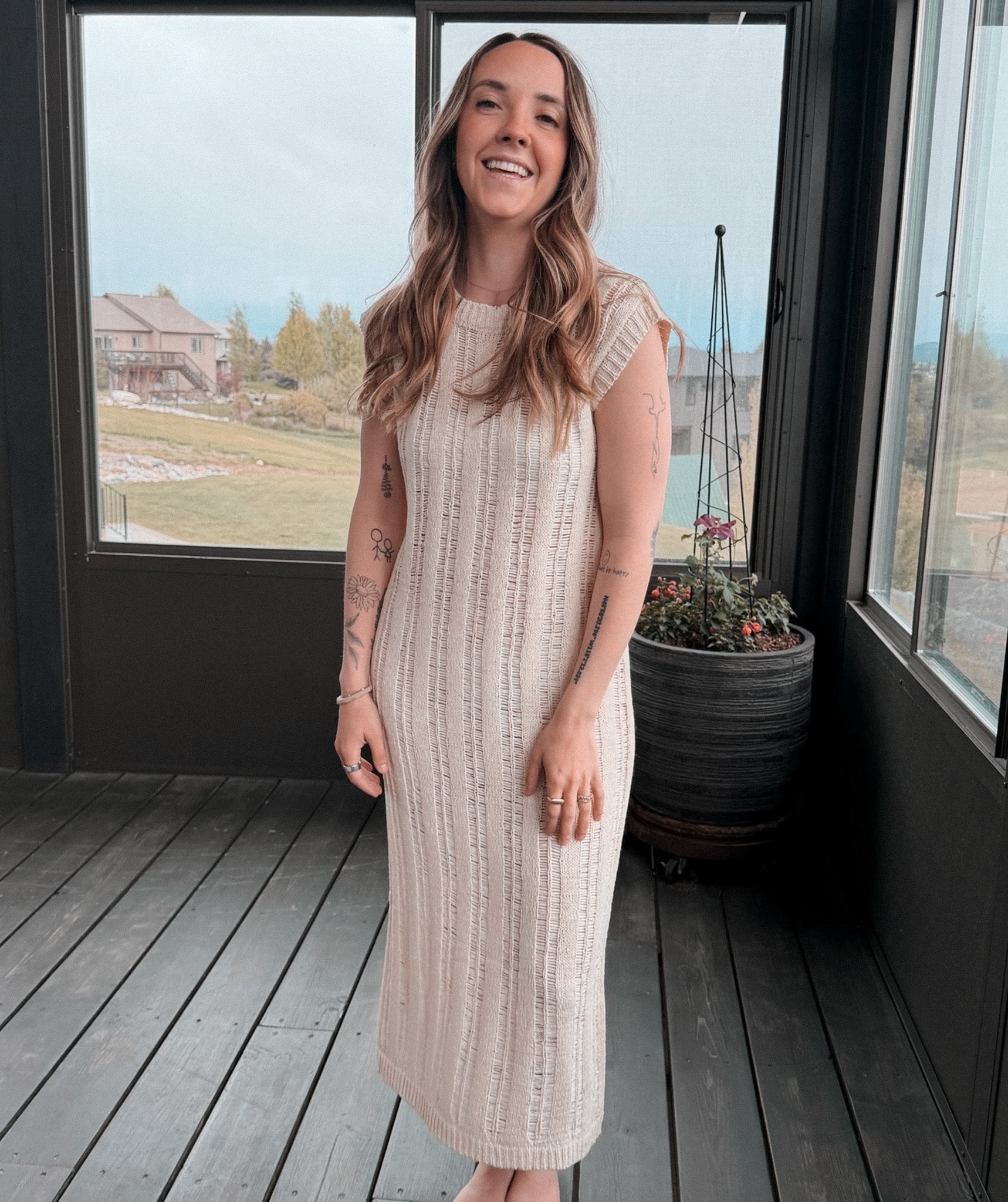knit midi dress