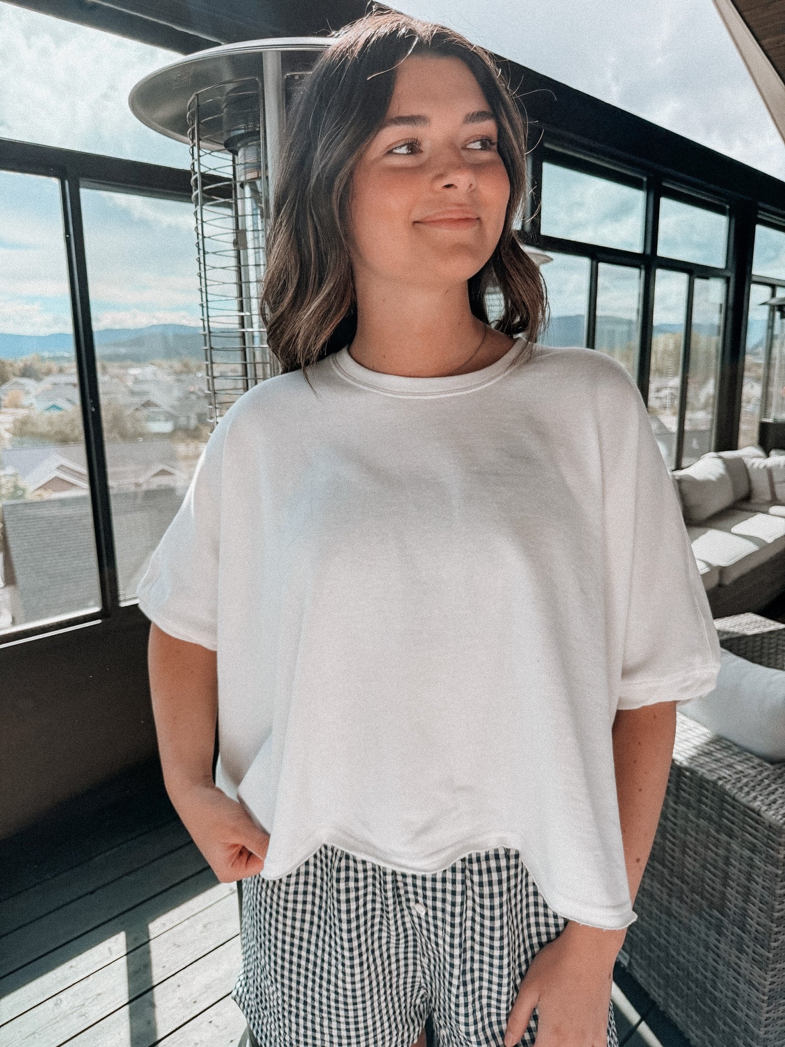 terry basic tee - white