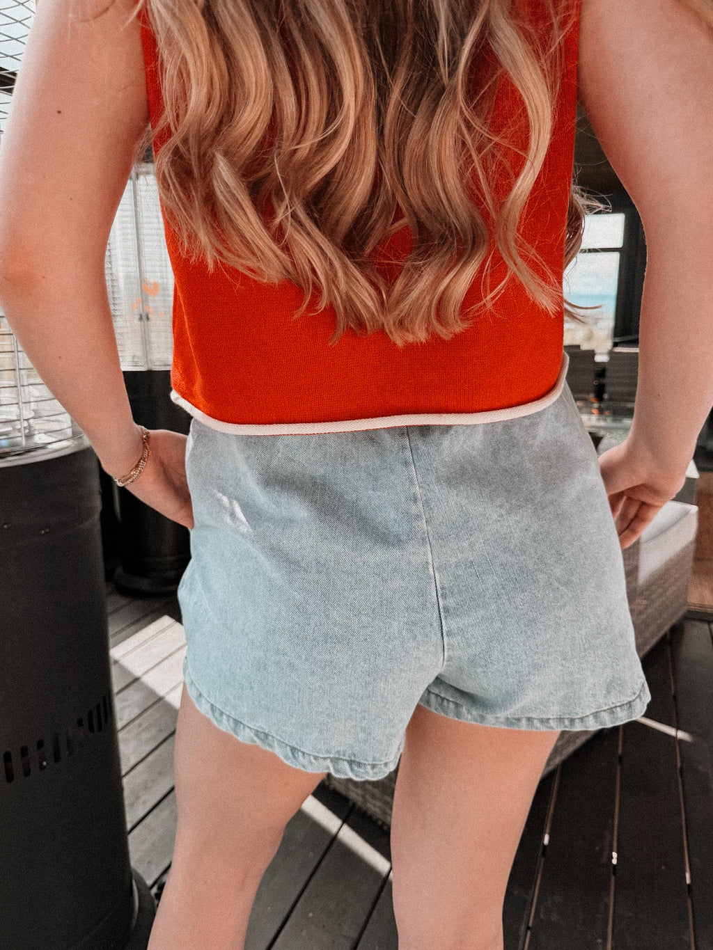 big sky elastic drawstring short