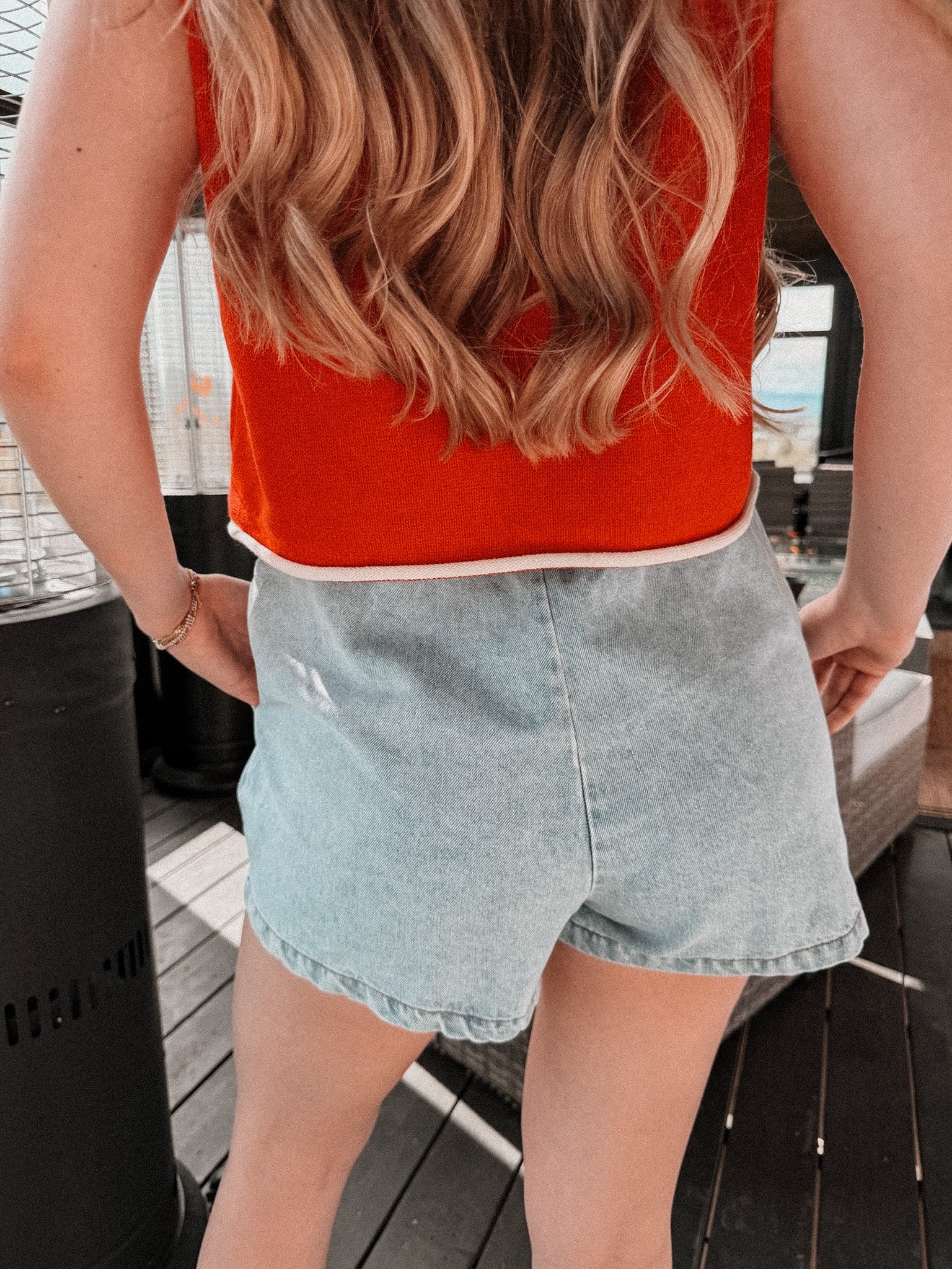 big sky elastic drawstring short