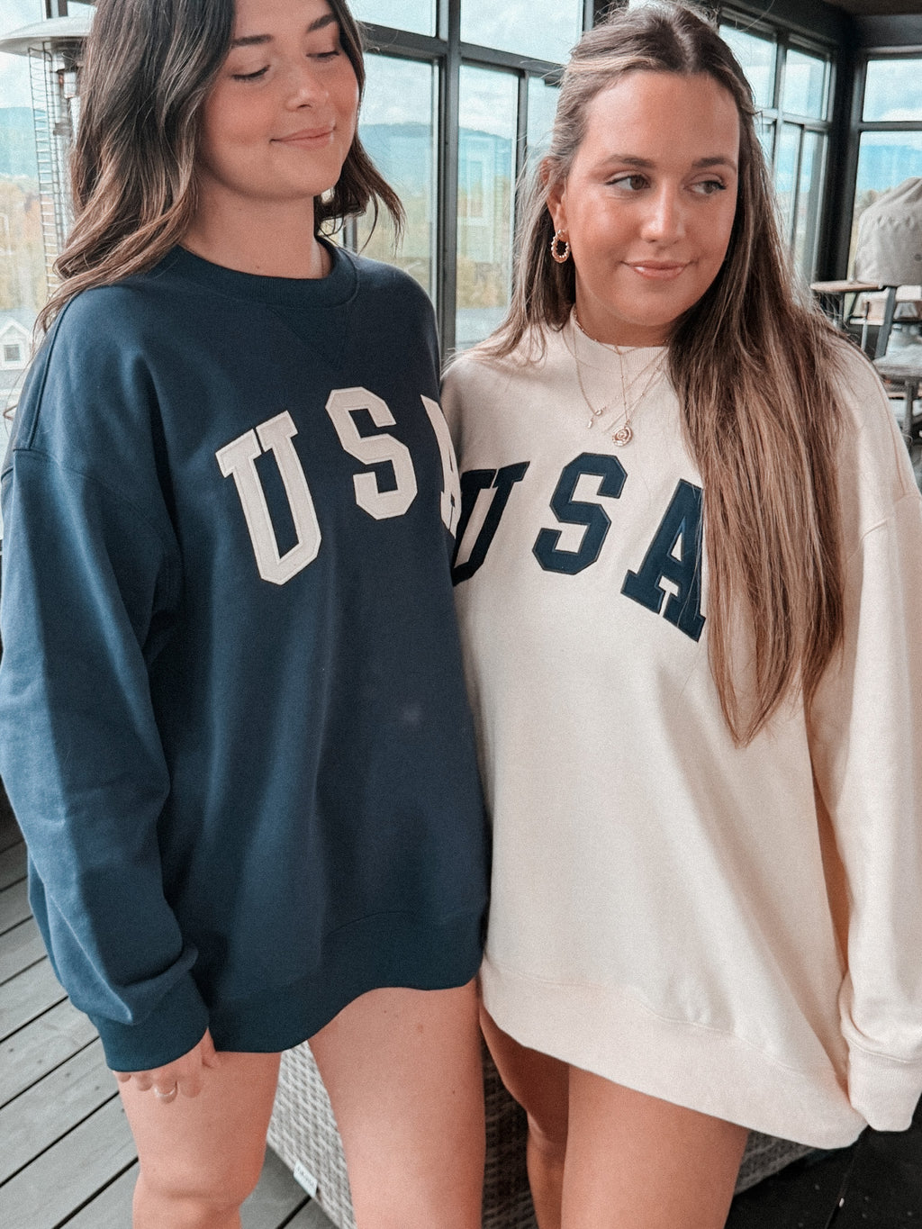 usa pullover - white