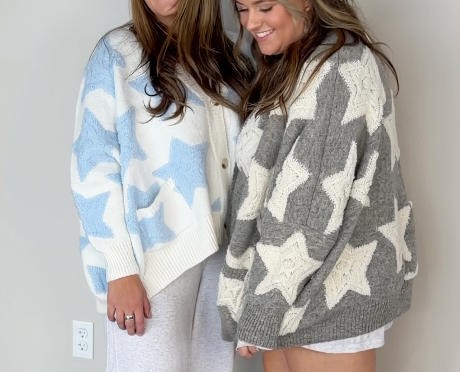 oversized star cardigan